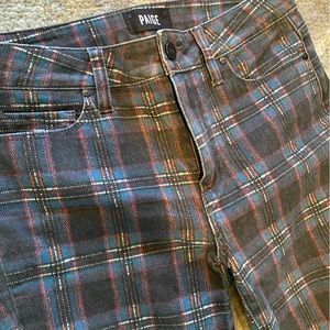 Paige stretch plaid denim jeans
